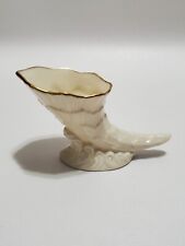 Lenox Horn Of Plenty Cornucopia Bud Vase, Bone China, 22kt Gold, Made In USA picture