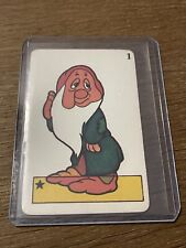 Vintage Rare Walt Disney Productions 🎥 Card Game Snow White Sleepy Playing Card picture