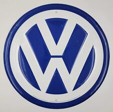 Rare VW VOLKSWAGEN AG LOGO METAL SIGN WOLFSBURG TIN 12