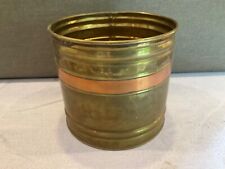 Vintage African Moroccan  Brass Planter/Container - Round - 6.5-7.5” tall picture