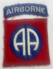 RARE ORIGINAL WW2 US ARMY 82nd AIRBORNE  SALTY USED PATCH STITCHING TRACES picture
