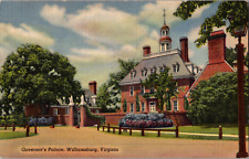 Vintage C. 1940's Governor's Palace Home Williamsburg Virginia VA Postcard picture