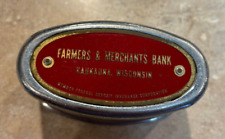 Farmers and Merchants BANK OF Kaukauna WISCONSIN COIN STILL  BANK With Box picture