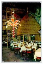 Tiki Bar,Clifton's Pacific Sea's Restaurant and Bar,Los Angeles,CA VTG Postcard picture