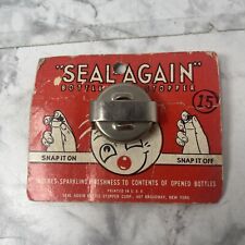 Vintage Seal-Again Bottle Stopper Snap it On, Snap it Off NOS picture