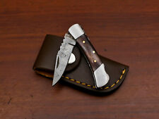 Rody Stan HAND MADE DAMASCUS FOLDING POCKET KNIFE - BACK LOCK - HB-5849 picture
