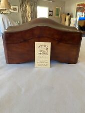 Vintage Large Moulded Solid Italian Leather Box by PAPINI Florence Italy picture