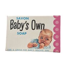 Vintage Savon Baby's Own Soap,  Nursery Decor, dead Stock 1950s Collectible Rare picture