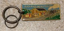 Vintage BLACK RIVER & WESTERN RAILROAD Souvenir Keychain Metal And Acrylic  picture