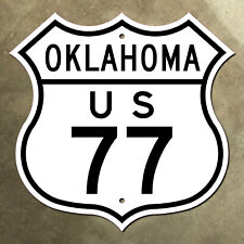 Oklahoma US route 77 highway marker shield road sign 1948 university Norman 16
