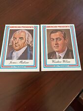 Visual Panographics 1974 American Presidents cards Madison and Wilson VG picture