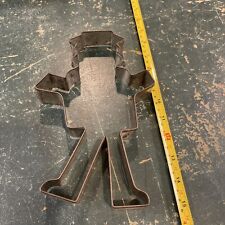 LARGE Vintage  tin Ginger bread Man Cookie Cutter  picture