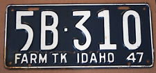 1947 Idaho License Plate - 100% original - Farm Truck - Sun Valley picture