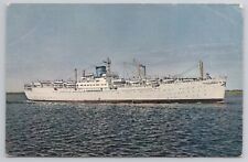 Steamer MV Seven Seas Europe Canada Line 1956 Postcard MS Steamship Ocean Liner picture