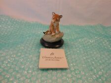 Country Artists Restful Moment Tiger Cub with Wooden Base #01120 BRAND NEW, NRFB picture