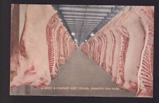 VTG Postcard 1934, Sides of Beef, Swift & Company Meat Cooler picture