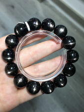 15.4mm Genuine Natural Golden Luck Stone Gemstone Round Beads Bracelet AAAAA picture