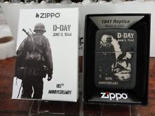 80th ANNIVERSARY D-DAY 1941 REPLICA BLACK CRACKLE ZIPPO LIGHTER LIMITED 10,000 picture