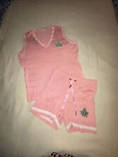 Alpha Kappa Alpha Cable Knit Sweater Set Shorts  & Vest Sz M Ivy Storehouse AKA picture