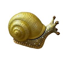 Marsachii Jeweled Enamel Snail Trinket Box With Original Box Signed picture
