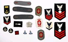 US WW2 USN Navy Patch Insignia Lot 19 Pieces Vintage picture
