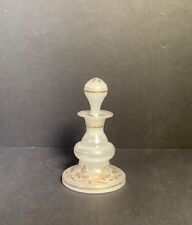 Antique FRENCH BACCARAT Opaline Perfume Dresser Bottle Gold Gilt picture