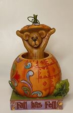 Jim Shore Bearstone Collection Bear in a Pumpkin 2009 Autumnsworth Fall Has Fell picture