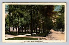 DeLand FL-Florida, New York Avenue, Residential Area, Vintage Souvenir Postcard picture