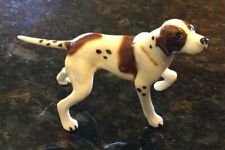Vintage English Pointer Hunting Bird Dog Figurine Pointing Brown, White & Black picture