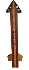 Folk Art Wood USA “Rocket” Arrow Decor July 4th Piece Unique Patriotic picture