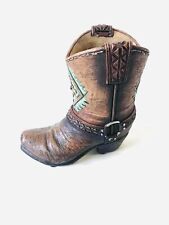  Mini Boot Western Aztec Style Cowboy Cowgirl Boot Vase Pen Holder picture