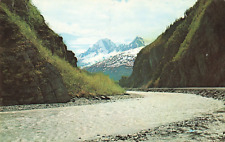 Valdez AK Alaska, Thompson Pass & Lowe River in Keystone Canyon Vintage Postcard picture