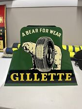 NOS Vintage Gillette Tire Stand Rack Sign picture