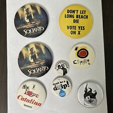 Vintage lot Of 8 Button Pins Catalina Long Beach Squanto Piper Tupper  picture