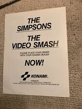 11- 8 1/4'' The Simpsons Smash hit Konami arcade  video game AD FLYER picture