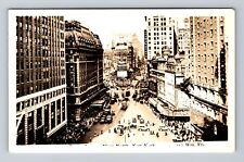 New York City NY, RPPC, Times Square View North, Souvenir Vintage Postcard picture