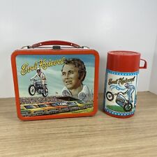 Vintage Aladdin EVEL KNIEVEL Collectible Metal Lunchbox & Thermos Dated 1974 picture