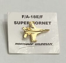 F/A-18E/F SUPER HORNET Northrop Grumman Gold Plated Pin 1 Inch Vntg NOS On Card picture
