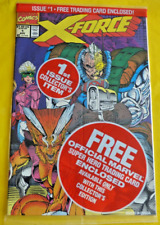 X-FORCE #1 (1991) Factory sealed with Cable trading card picture