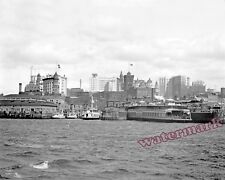 Photograph of New York's Waterfront at Staten Island Ferry Year 1900 8x10 picture
