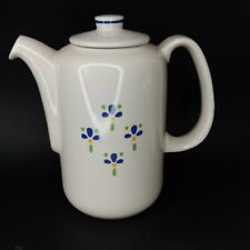 Avon Flower Fresh Coffee Pot tea pot floral white blue  picture