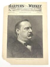 Harper’s Weekly Magazine Newspaper July 19th 1884 Grover Cleveland Cover picture