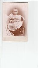 Cabinet Card 1887 S. F. CA, ,VICTORIAN TODDLER,LARGE COLLAR DRESS, GHOST MOTHER picture
