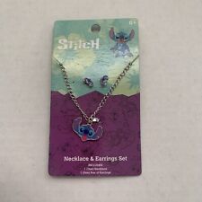 Disney Stitch Necklace And Earrings Set.  For Ages 6 Plus Brand New picture