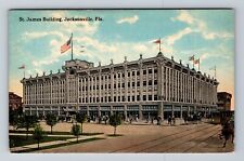 Jacksonville FL-Florida, Panoramic View St James Building, Vintage Postcard picture