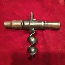 Rare Antique, universal auger handle Threaded,  adjustable 7.5” vintage Tools. picture