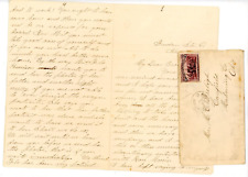 1893 Handwritten letter Envelope Freedom Station Ohio Columbus Stamp M C Freligh picture