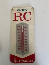 1960s Original Vintage Royal Crown Cola Sign Metal RC Thermometer Gas Station  picture
