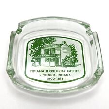 Vintage Indiana Territorial Capitol Glass Ashtray Historic Vincennes 1800-1813 picture