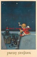 New Year, Meissner & Buch No 2716, Angel Toasting Champagne from Roof Top picture